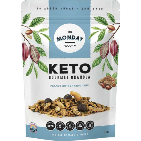 THE MONDAY FOOD CO Keto Gourmet Granola Peanut Butter Chocolate Chip 300g