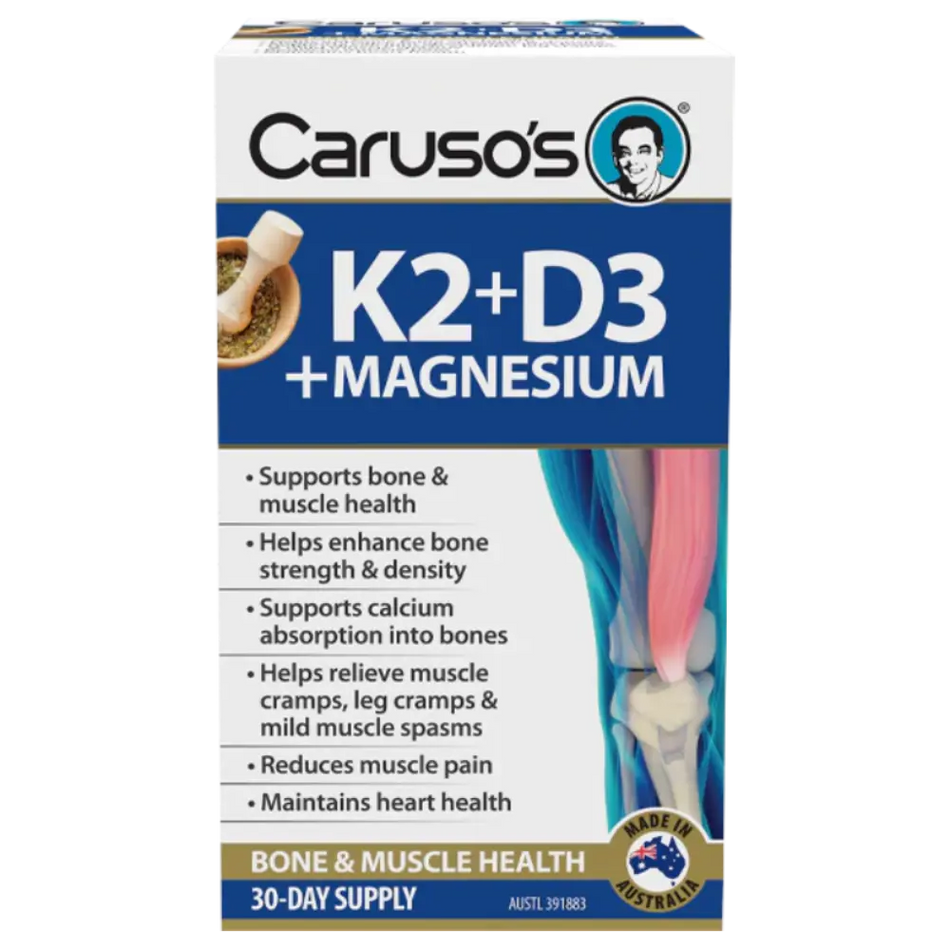 Caruso’s K2 + D3 + Magnesium 30 Tablets