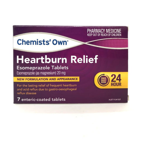 Chemists' Own Heartburn Relief Esomeprazole 20mg 7 Tabs