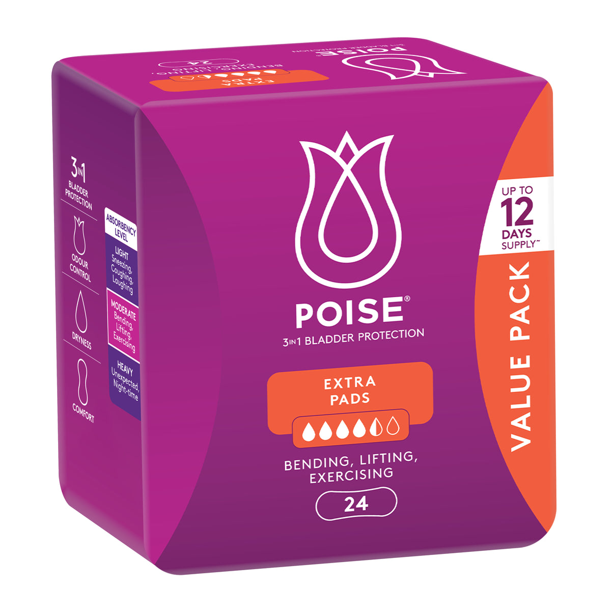Poise Pads Extra 24 Pack