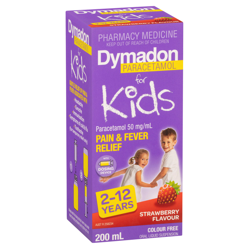Dymadon for Kids Strawberry 2 Years - 12 Years 200ml