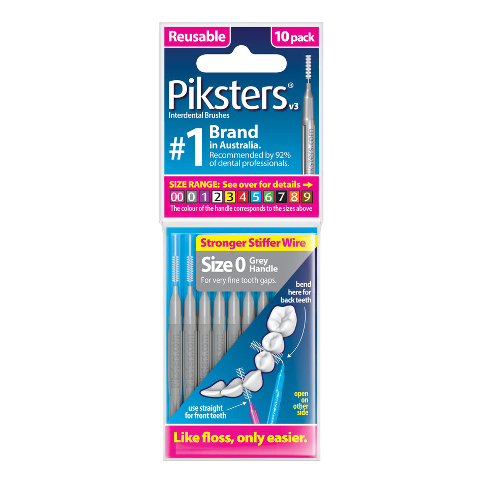 Piksters Size 0 (Grey) 10PK
