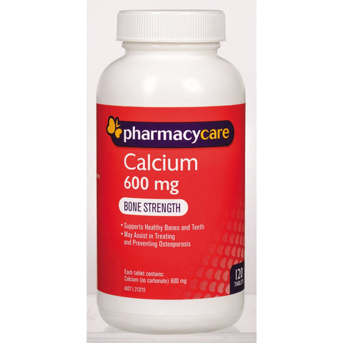 Pharmacy Care Calcium 600mg 120 Tablets