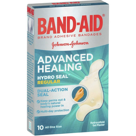Band-Aid Advanced Healing Hydro Seal Gel Plasters Regular 10 Pack