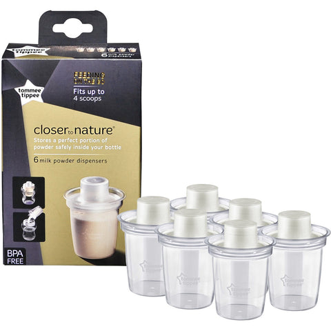Tommee Tippee Closer To Nature Milk Powder Dispensers 6 Pack