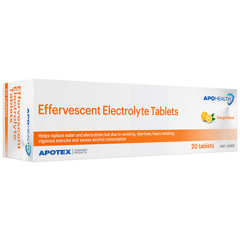 Apohealth Effervescent Electrolyte Orange 20 Tablets