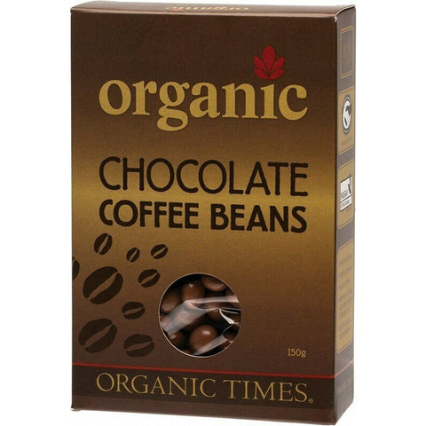 ORGANIC TIMES Milk Chocolate Coffee Beans 150g