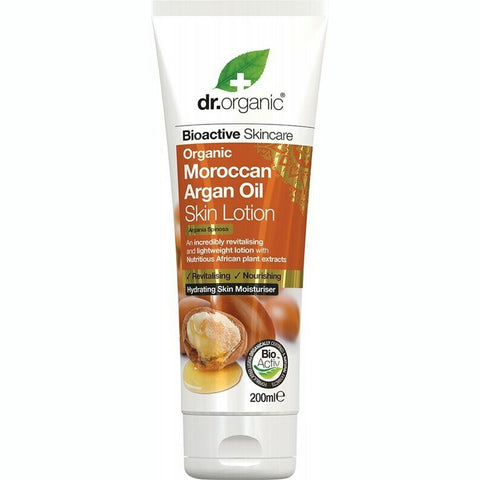 DR ORGANIC Skin Lotion Organic Moroccan Argan Oil 200ml