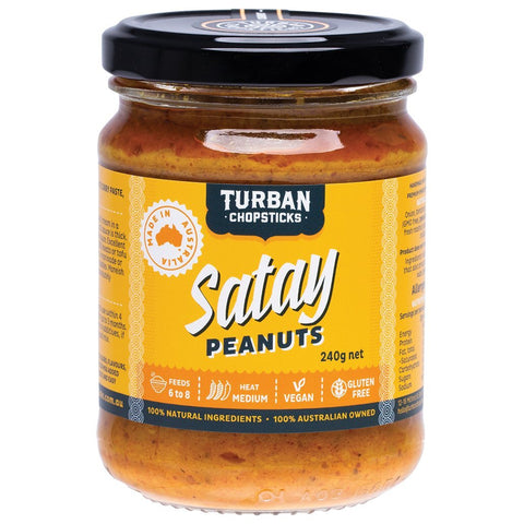 TURBAN CHOPSTICKS Curry Paste Satay Peanuts 240g