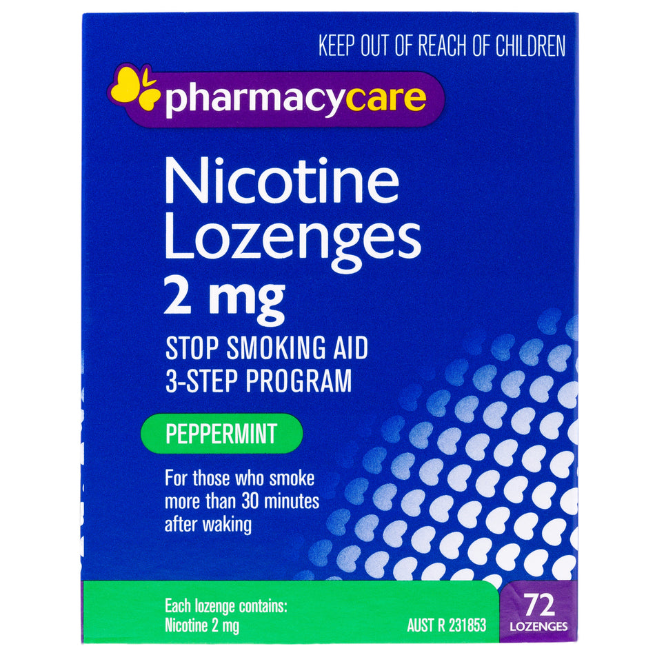 Pharmacy Care Nicotine Lozenges 2 mg Peppermint  72PK