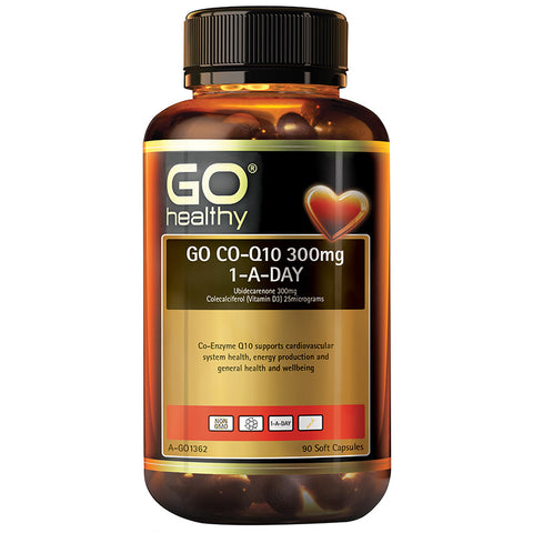GO Healthy GO Co-Q10 300mg 1-A-Day SoftGel 90 Capsules