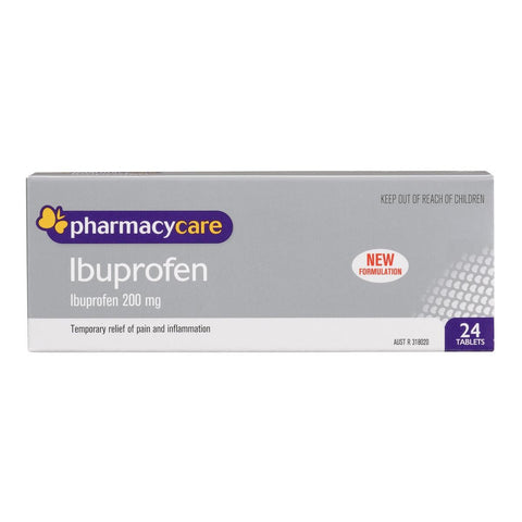 Pharmacy Care Ibuprofen 200mg 24 Tablets (Generic for NUROFEN)