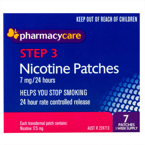 Pharmacy Care Nicotine Patches 7 mg  7 patches