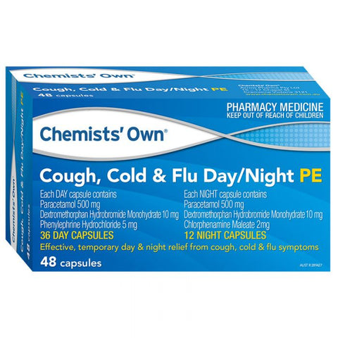 Chemists’ Own Cough, Cold & Flu Day & Night PE 48 Caps