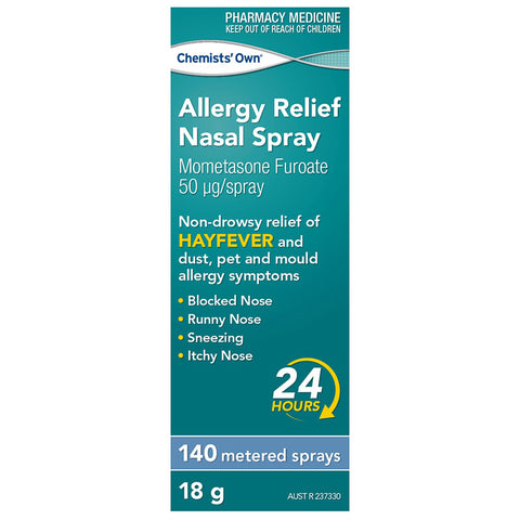 Chemists’ Own Mometasone Nasal Spray Allergy Relief 140 Spray (Generic of NASONEX)