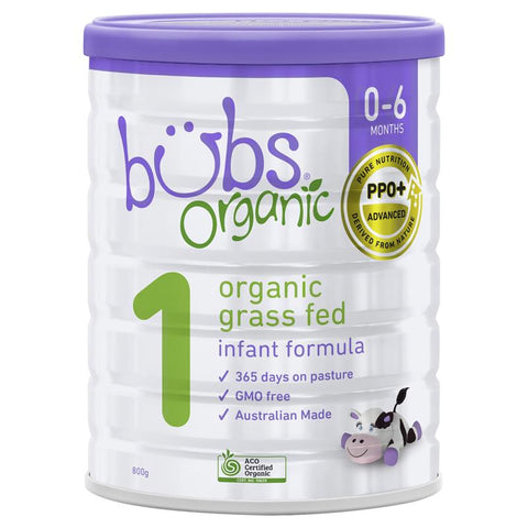Bubs Organic Grass Fed Infant Milk Formula Stage 1 800g