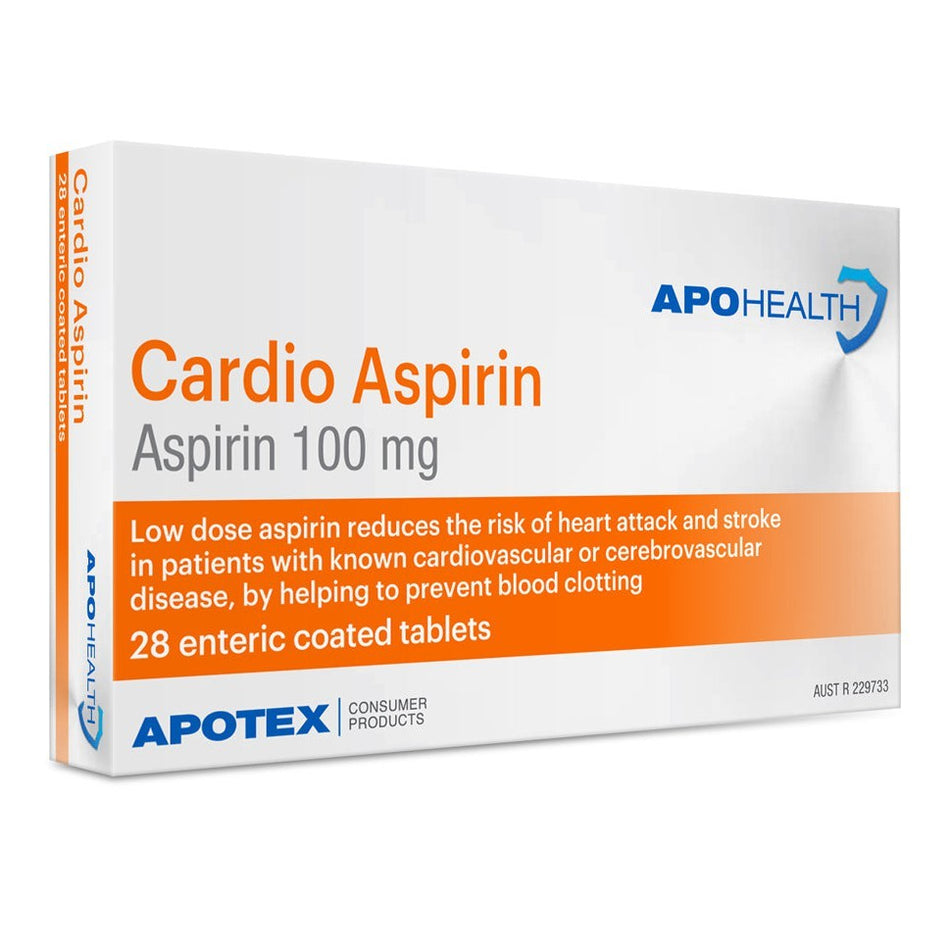 Apohealth Cardio Aspirin 100mg 168 Enteric Coated Tablets