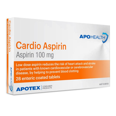 APOHEALTH Cardio Aspirin 100mg 168 Enteric Coated Tablets