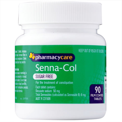 Pharmacy Care Senna-Col Sugar Free 90 Tablets (Generic for COLOXYL WITH SENNA)