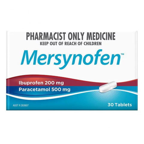 Mersynofen Dual Action Fast Pain Relief 30 Tablets(S3)