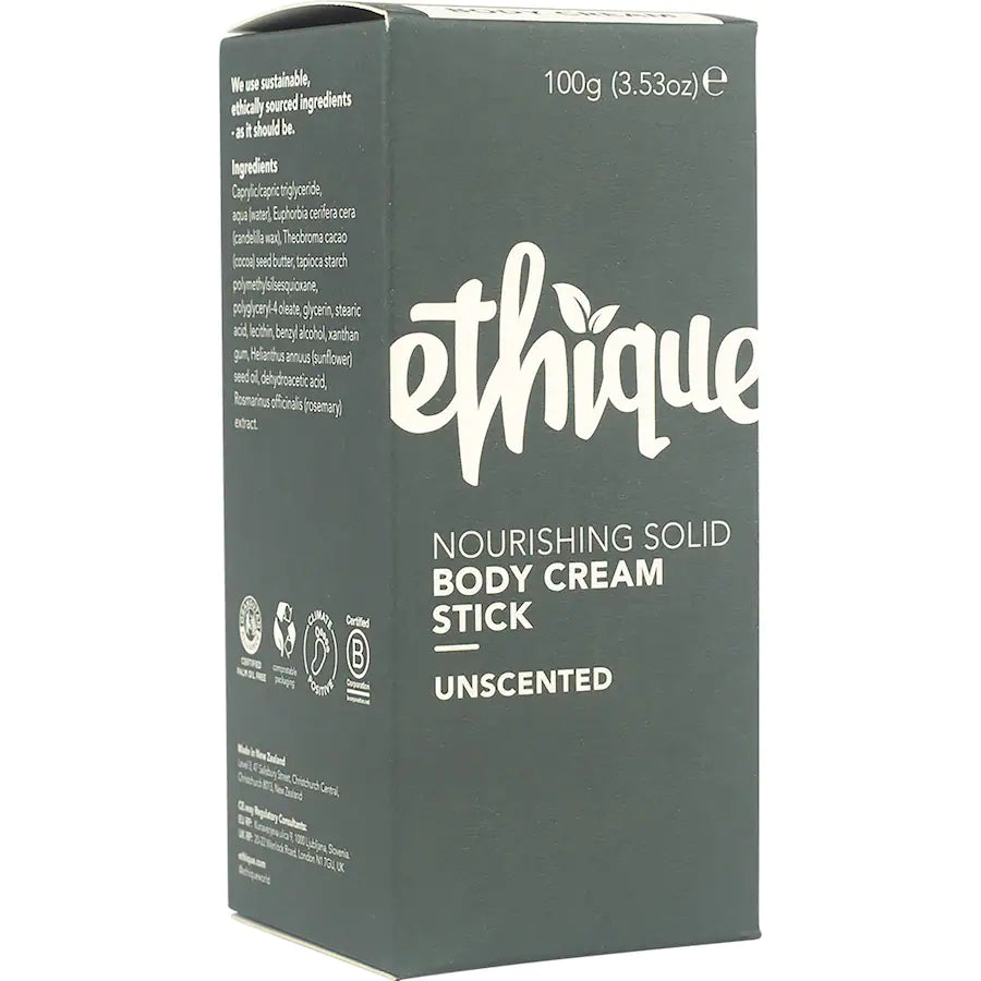 ETHIQUE Solid Body Cream Stick Unscented 100g