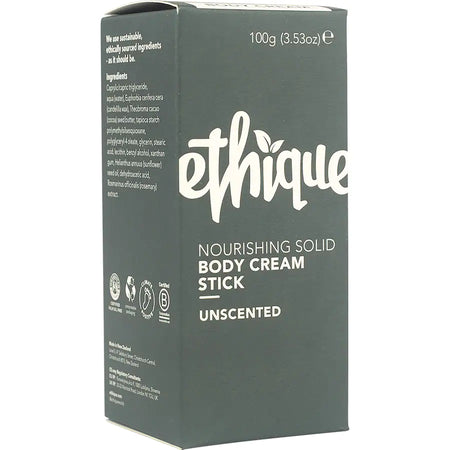 ETHIQUE Solid Body Cream Stick Unscented 100g