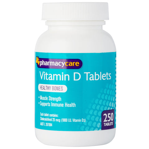 Pharmacy Care Vitamin D 250 Tablets (Generic for OSTEVIT)