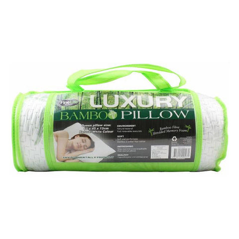 Luxury Bamboo Pillow Queen 65 x 45 x 12cm