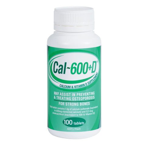 Cal-600+D Tab X 100 (Generic for CALTRATE WITH VITAMIN D)