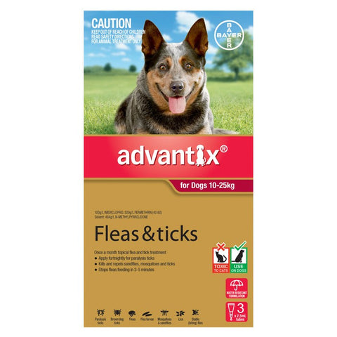 Advantix For Large Dogs (10-25kg) - 3 Pack