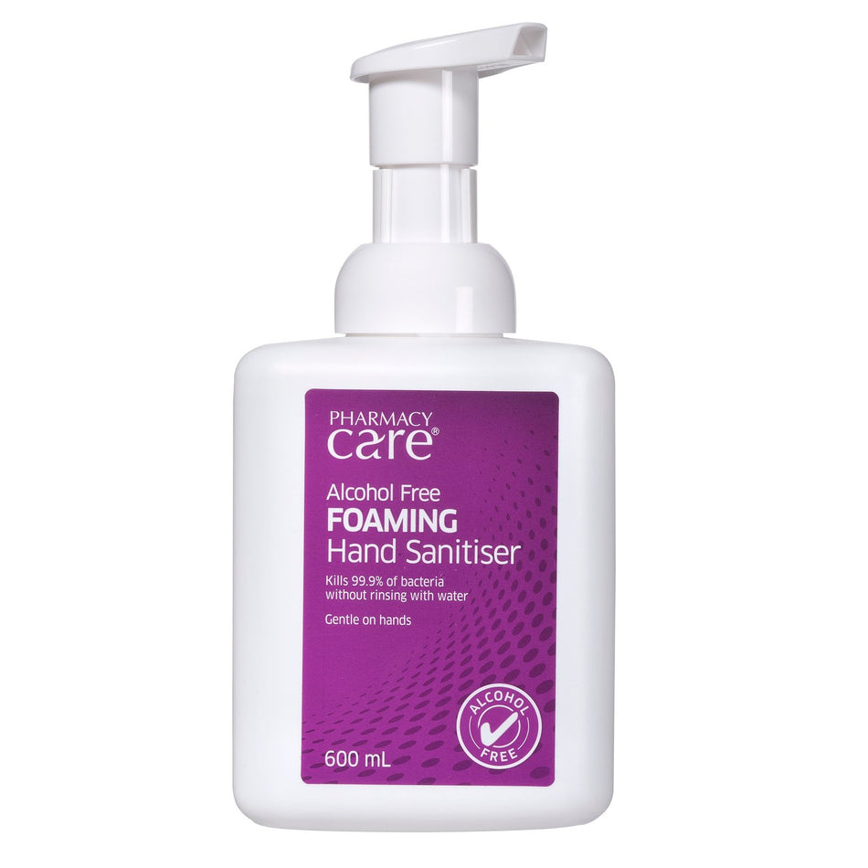 Pharmacy Care Alcohol Free Foaming Hand Sanitiser 600mL