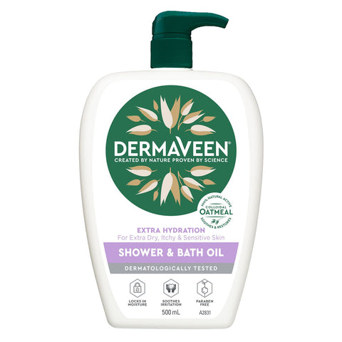 DermaVeen Extra Gentle Shower and Bath Oil - 500ml