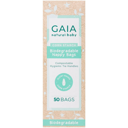 GAIA Natural Baby Biodegradable Nappy Bags 50pk