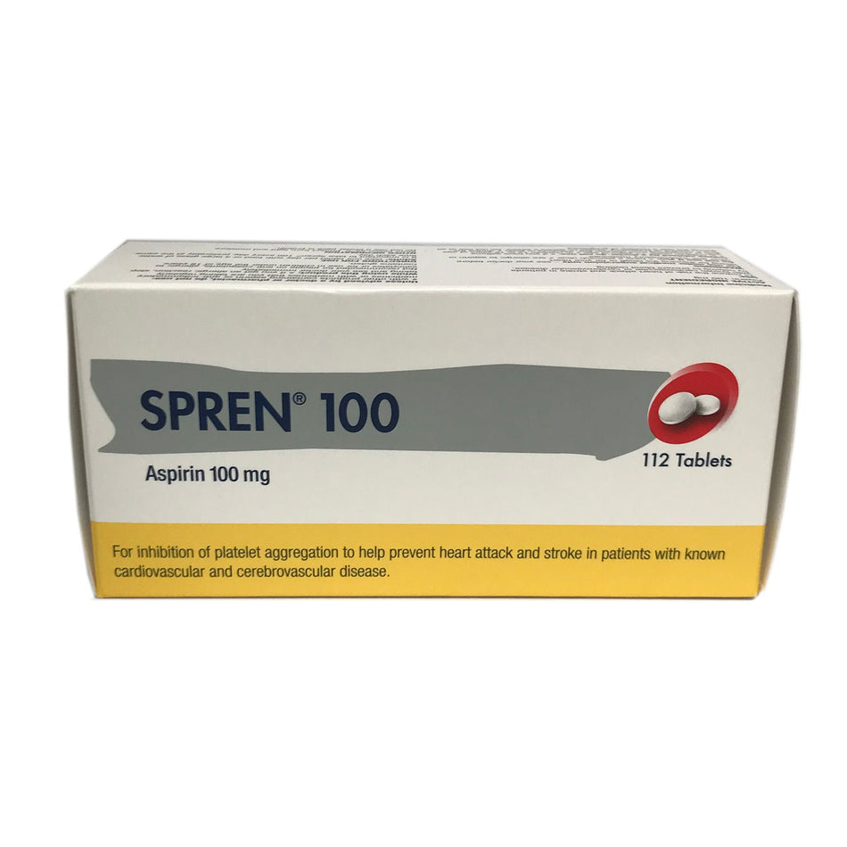 Spren Aspirin 100mg 112 Tablets