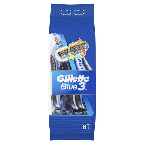 Gillette Blue 3 Disposable Shaving Razor 8 Pack