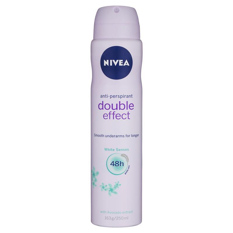 Nivea for Women Deodorant Aerosol Double Effect White Senses 250ml