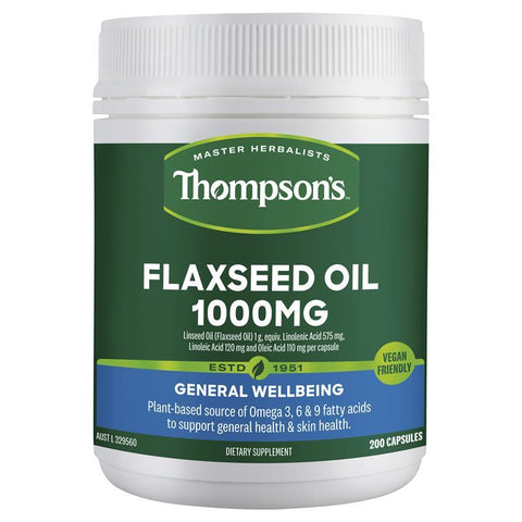 Thompson’s Flaxseed Oil 1000mg 200 Capsules