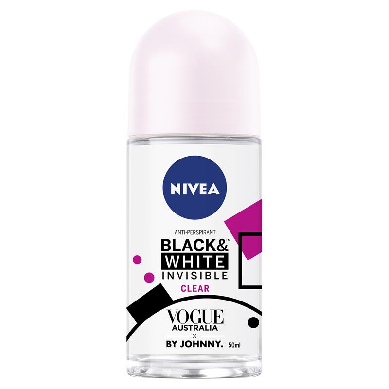 Nivea Deodorant for Women Black and White Invisible Clear Roll On 50ml