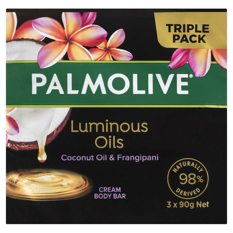 Palmolive Luminous Oils Coconut Oil & Frangipani Cream Body Bar 3 x 90g