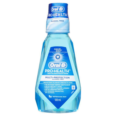 Oral B Pro-Health Multi-Protection Anti-Plaque Mouthwash Refreshing Mint 500ml
