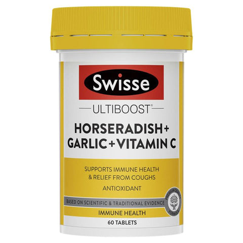 Swisse Horseradish + Garlic + Vitamin C 60 Tablets