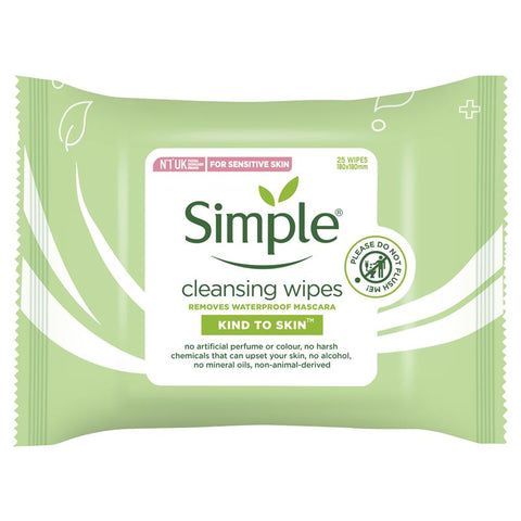 Simple Kind To Skin Facial Wipes Cleansing 25 Wipes