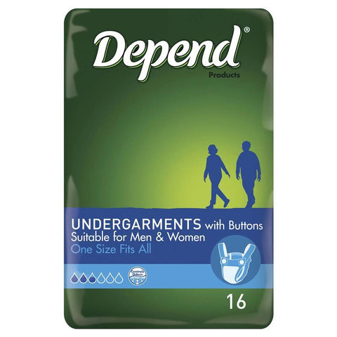 Depend Undergarments for Men & Women  16 Pack