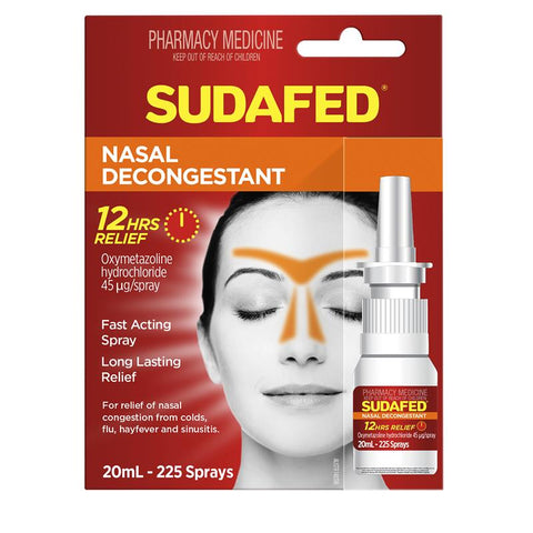 Sudafed Nasal Decongestant Spray Pump 20ml