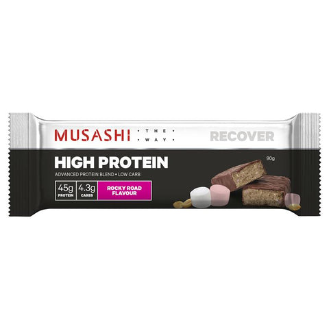 Musashi High Protein Bar Rocky Road 90g 12PACK