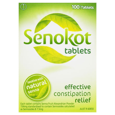 Senokot Tablets Constipation Relief Laxative 100 Pack