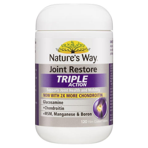 Nature's Way Joint Restore Triple Action  Glucosamine + Chondroitin + MSM 120 tablets