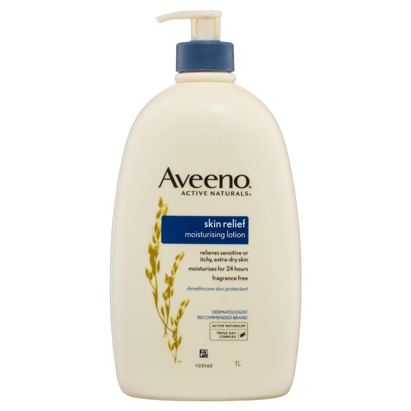 Aveeno Active Naturals Skin Relief Moisturising Lotion Fragrance Free 1 Litre