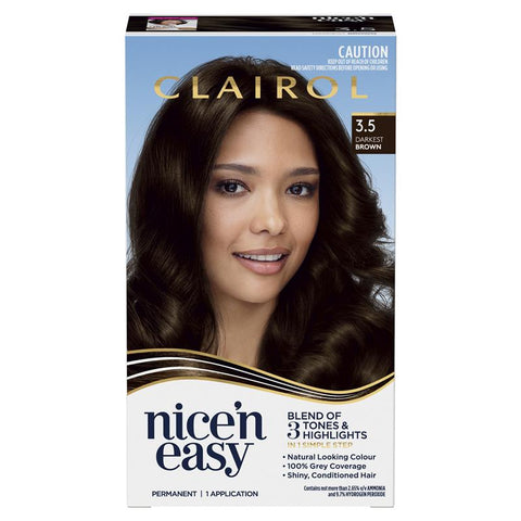 Clairol Nice & Easy 3.5 Darkest Brown Hair Colour