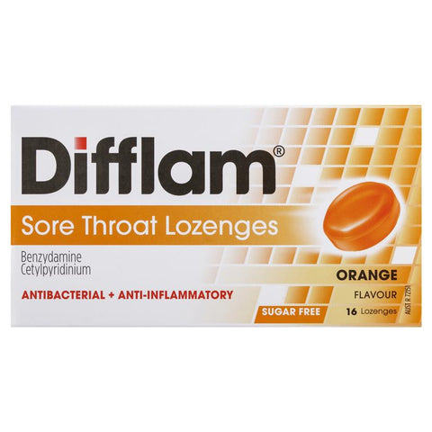 Difflam Sugar Free Orange 16 Lozenges